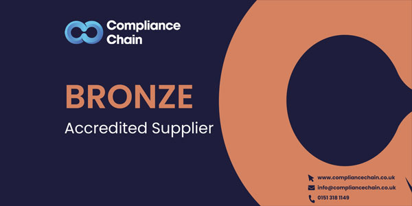 Compliance Chain - Bronze Accredited Supplier logo accredited to Truecut Diamond Drilling Ltd